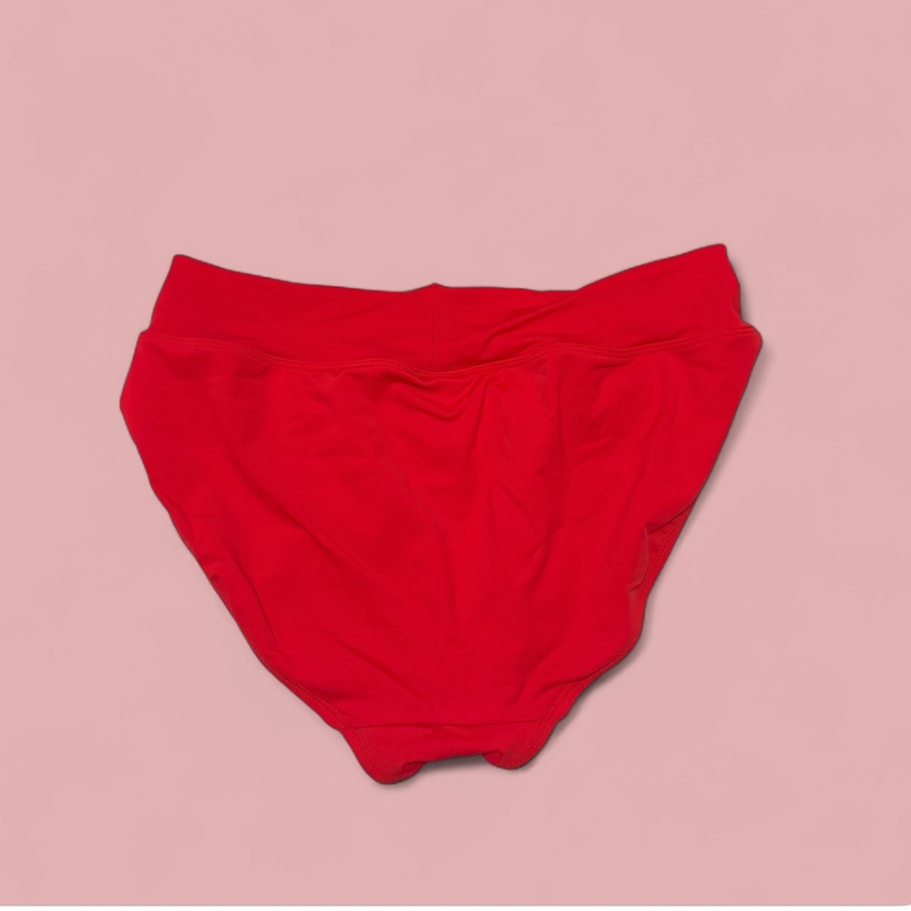 Lime Ricki Bright Red High-Waist Bikini Bottoms - Picture 2 of 4
